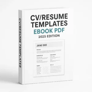 Professional CV/Resume Templates eBook PDF – ATS-Friendly, Editable & Modern Designs (2025 Edition)